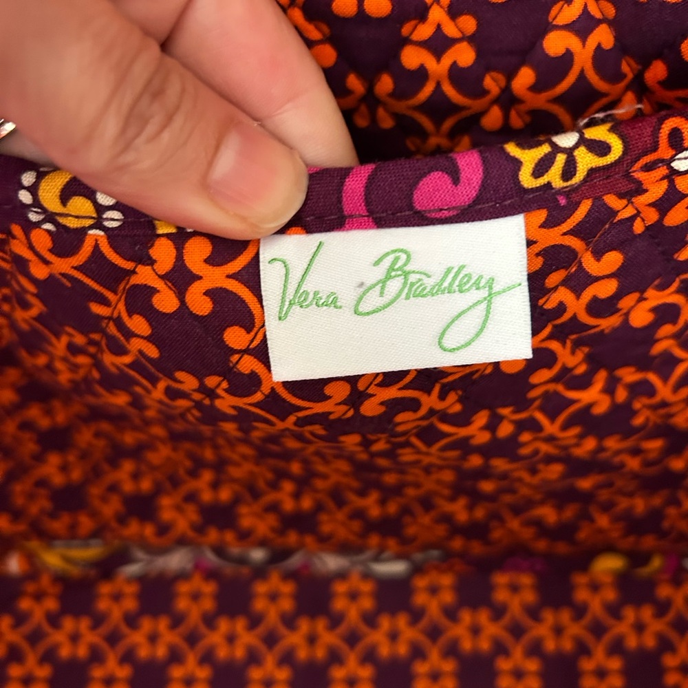 Vera Bradley Purple and Orange Floral Travel Bag - Picture 11 of 11
